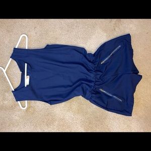 Navy Blue romper with gold details!